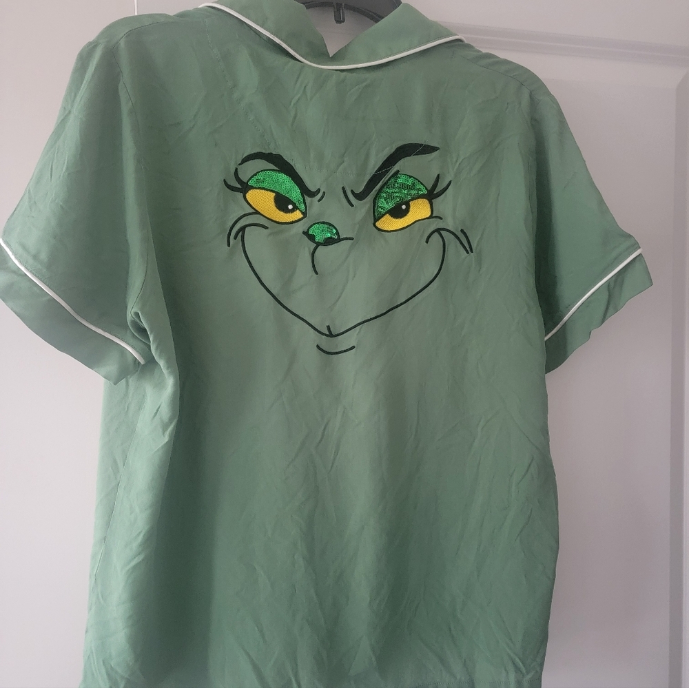 Green Grinch Pajamas Short Set